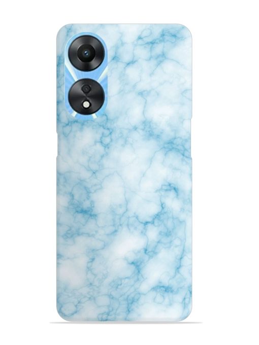 Blue White Natural Marble Snap Case for Oppo A78 (5G)