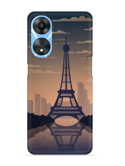 France Paris Eiffel Tower Gradient Snap Case for Oppo A78 (5G) Zapvi