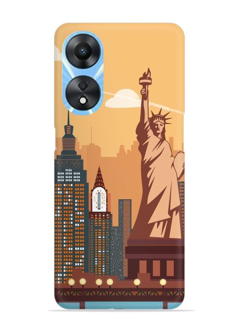 New York Statue Of Liberty Architectural Scenery Snap Case for Oppo A78 (5G)