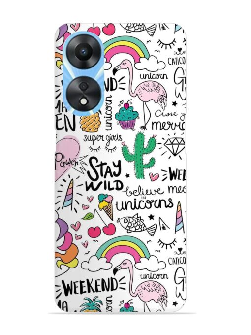 Unicorn Ice Cream Snap Case for Oppo A78 (5G)