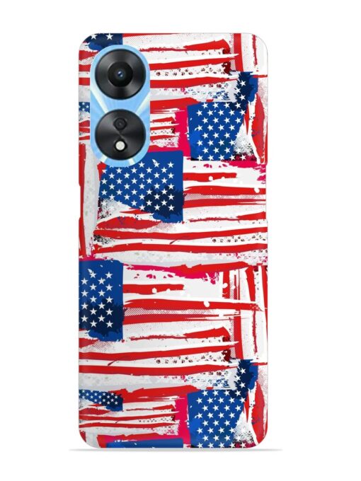 Usa Flag Seamless Snap Case for Oppo A78 (5G)