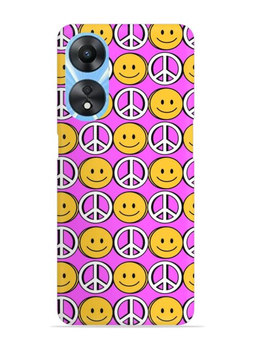 Smiley Face Peace Snap Case for Oppo A78 (5G)