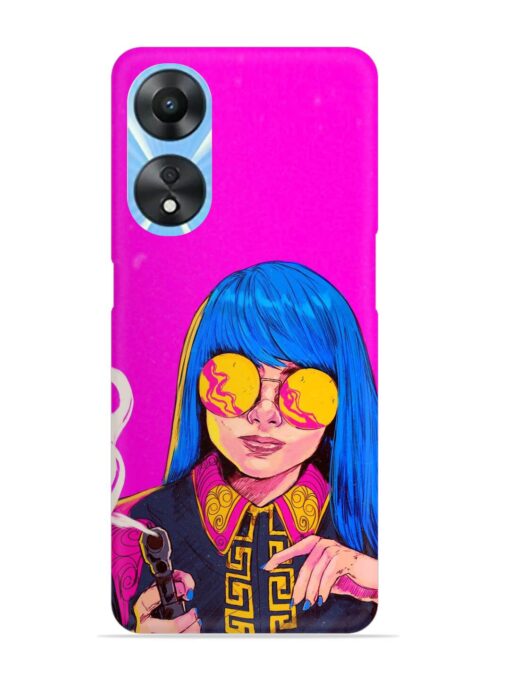 Aesthetic Anime Girl Snap Case for Oppo A78 (5G)