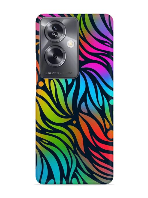 Abstract Leaf Design Snap Case for Oppo A79 (5G) Zapvi