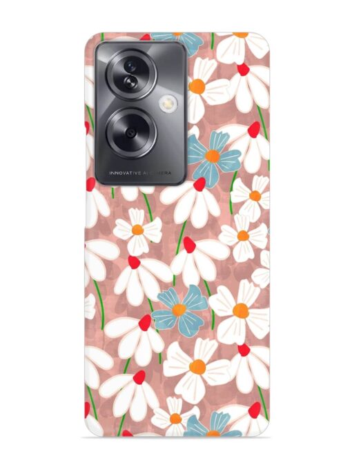 Abstract Petal Flowers Snap Case for Oppo A79 (5G) Zapvi