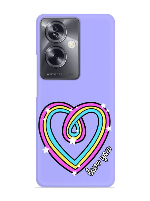 Colorful Rainbow Heart Snap Case for Oppo A79 (5G) Zapvi