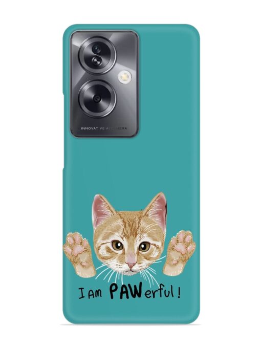 Typography Slogan Cat Snap Case for Oppo A79 (5G)