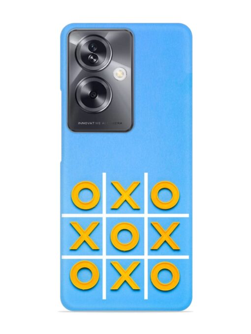 Yellow Plastic Crosses Snap Case for Oppo A79 (5G)