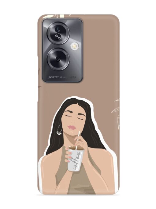 Girl With Coffee Snap Case for Oppo A79 (5G)