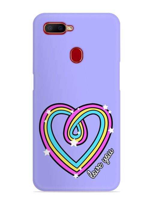 Colorful Rainbow Heart Snap Case for Oppo A7X