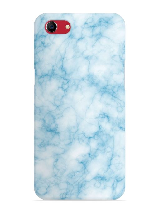 Blue White Natural Marble Snap Case for Oppo A83 Zapvi