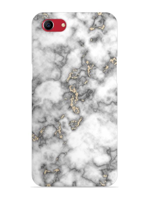 Gray And Gold Marble Snap Case for Oppo A83 Zapvi