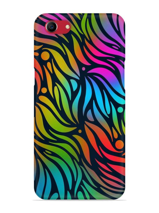 Abstract Leaf Design Snap Case for Oppo A83 Zapvi