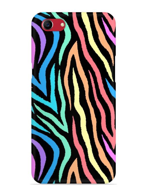 Colorful Abstract Zebra Snap Case for Oppo A83 Zapvi