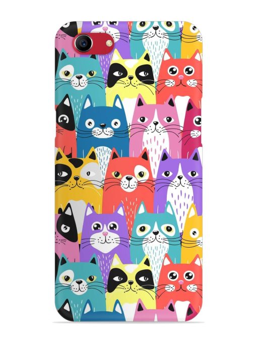 Funny Cartoon Cats Snap Case for Oppo A83