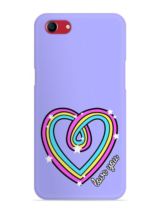 Colorful Rainbow Heart Snap Case for Oppo A83