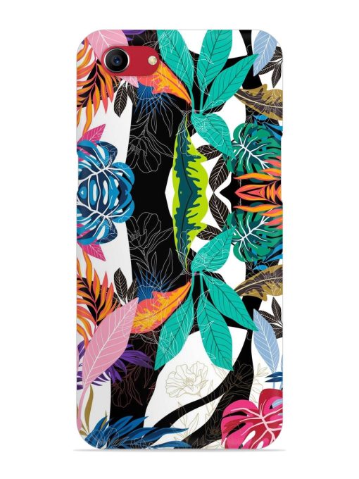 Floral Pattern Bright Snap Case for Oppo A83 Zapvi