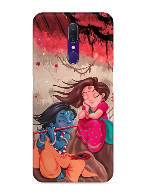 Radhe Krishna Water Art Snap Case for Oppo A9 Zapvi