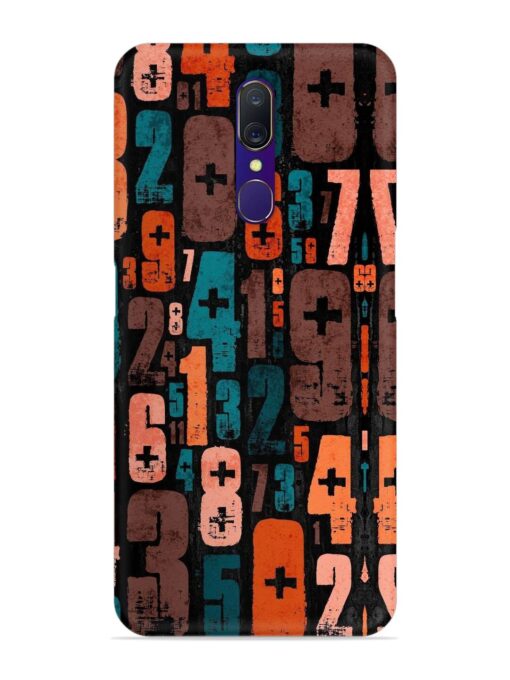 0 To 9 Art Snap Case for Oppo A9 Zapvi