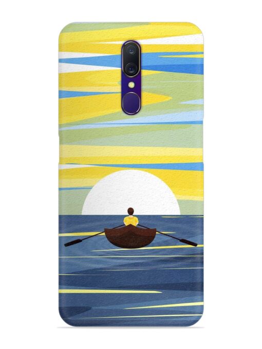 Rowing Person Ferry Paddle Snap Case for Oppo A9 Zapvi