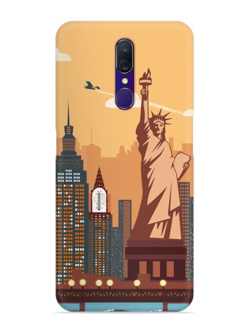 New York Statue Of Liberty Architectural Scenery Snap Case for Oppo A9 Zapvi