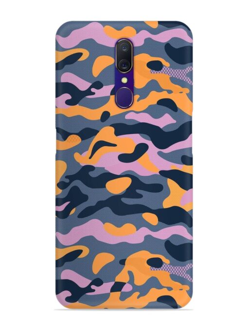 Camouflage Army Military English Orange Art Snap Case for Oppo A9 Zapvi