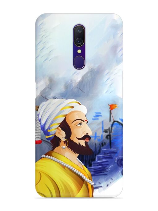 Shivaji Maharaj Color Paint Art Snap Case for Oppo A9 Zapvi