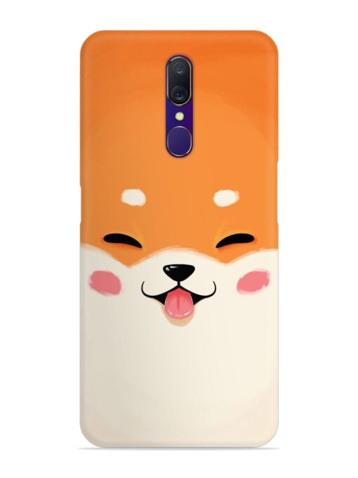 Cute Dog Face Vector Snap Case for Oppo A9 Zapvi