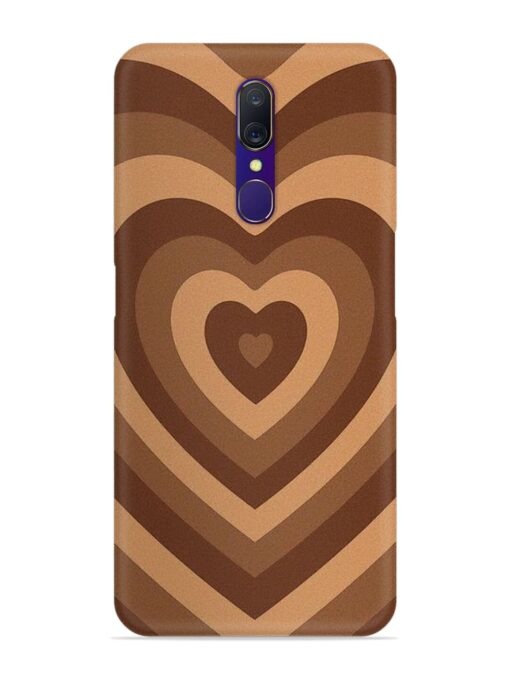 Brown Heart Snap Case for Oppo A9 Zapvi