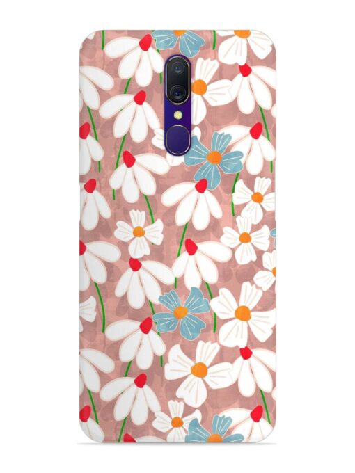 Abstract Petal Flowers Snap Case for Oppo A9 Zapvi