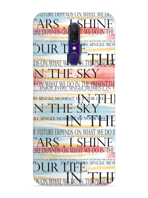 Seamless Slogans Pattern Snap Case for Oppo A9 Zapvi