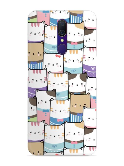 Cute Adorable Cat Snap Case for Oppo A9 Zapvi