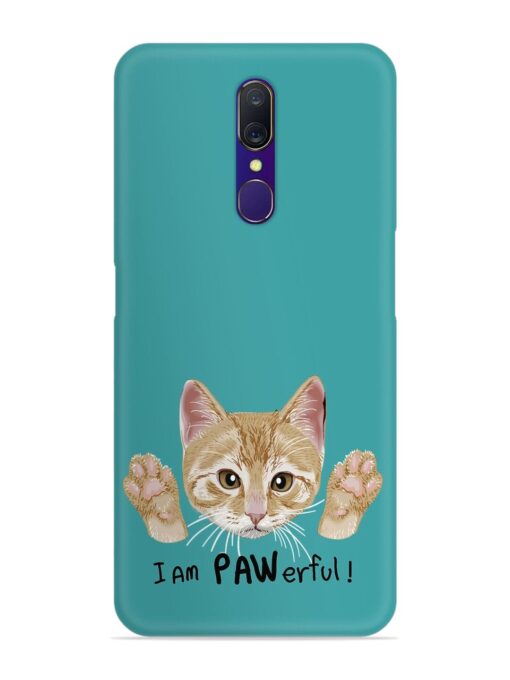 Typography Slogan Cat Snap Case for Oppo A9 Zapvi