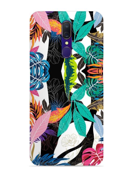 Floral Pattern Bright Snap Case for Oppo A9 Zapvi