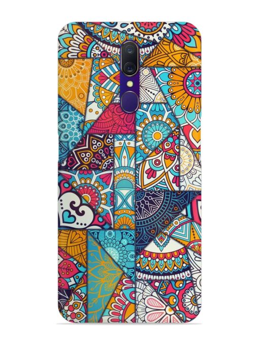 Patchwork Pattern Vintage Snap Case for Oppo A9