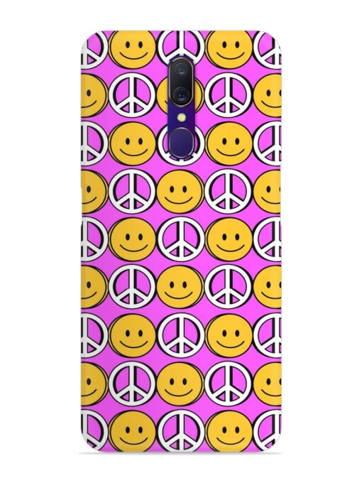 Smiley Face Peace Snap Case for Oppo A9 Zapvi