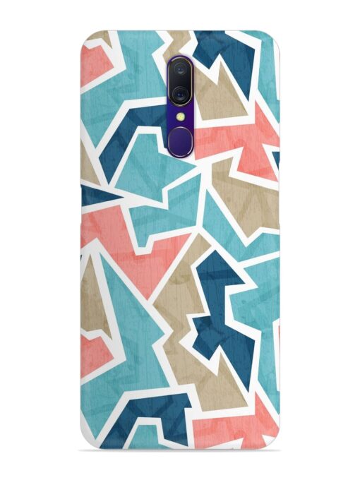 Vintage Geometric Triangle Snap Case for Oppo A9 Zapvi