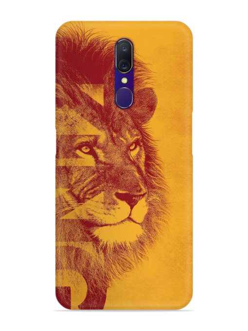 Gold Lion Crown Art Snap Case for Oppo A9 Zapvi