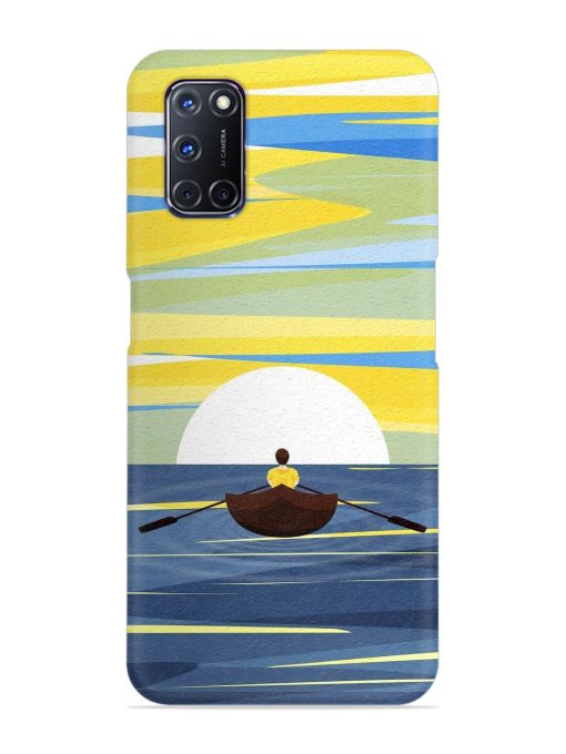 Rowing Person Ferry Paddle Snap Case for Oppo A92 Zapvi