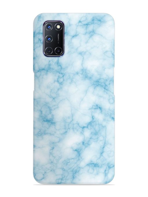 Blue White Natural Marble Snap Case for Oppo A92 Zapvi