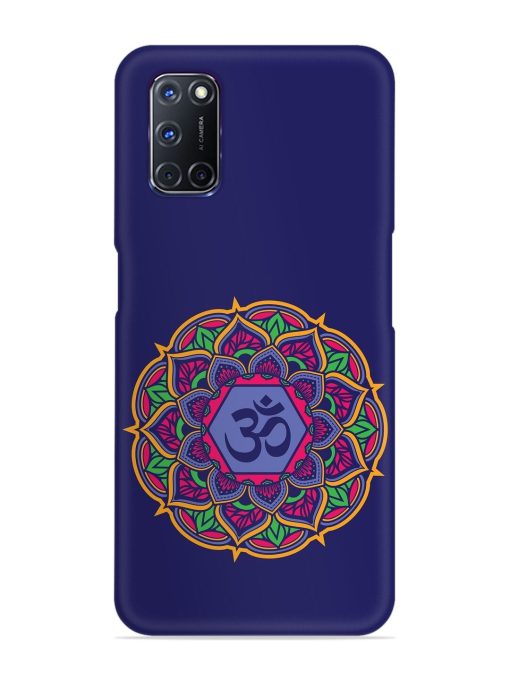 Om Mandala Art Blue Snap Case for Oppo A92 Zapvi