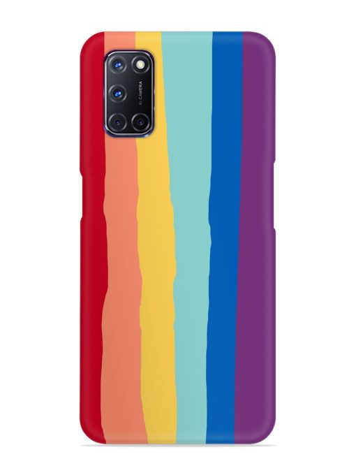 Rainbow Genuine Liquid Snap Case for Oppo A92 Zapvi