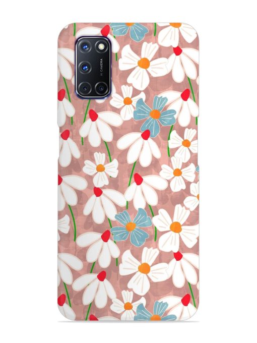 Abstract Petal Flowers Snap Case for Oppo A92 Zapvi