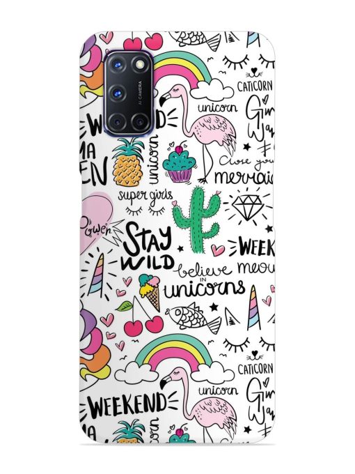 Unicorn Ice Cream Snap Case for Oppo A92 Zapvi