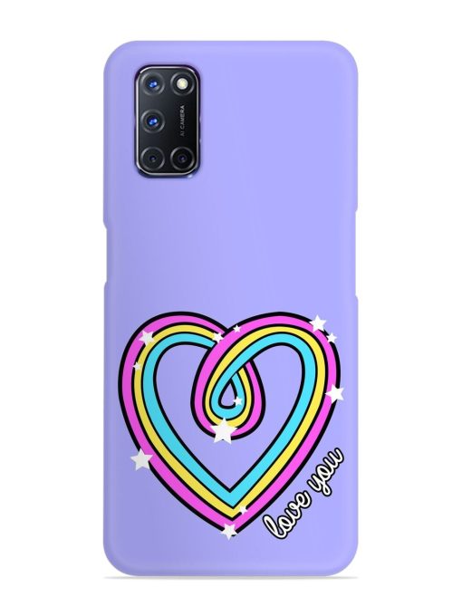 Colorful Rainbow Heart Snap Case for Oppo A92 Zapvi