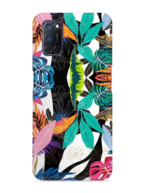 Floral Pattern Bright Snap Case for Oppo A92 Zapvi