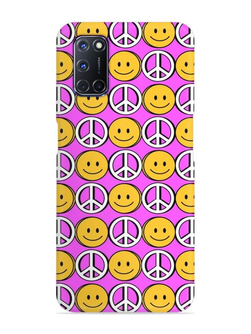 Smiley Face Peace Snap Case for Oppo A92 Zapvi