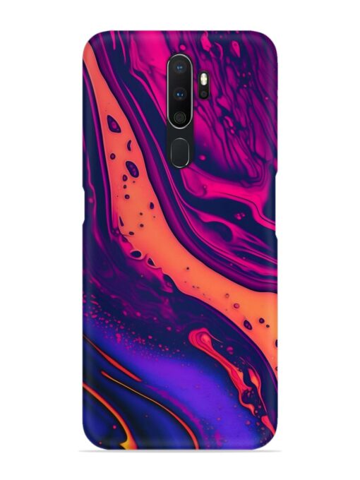 Fluid Blue Pink Art Snap Case for Oppo A9 (2020) Zapvi