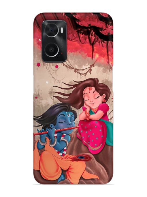 Radhe Krishna Water Art Snap Case for Oppo A96 Zapvi