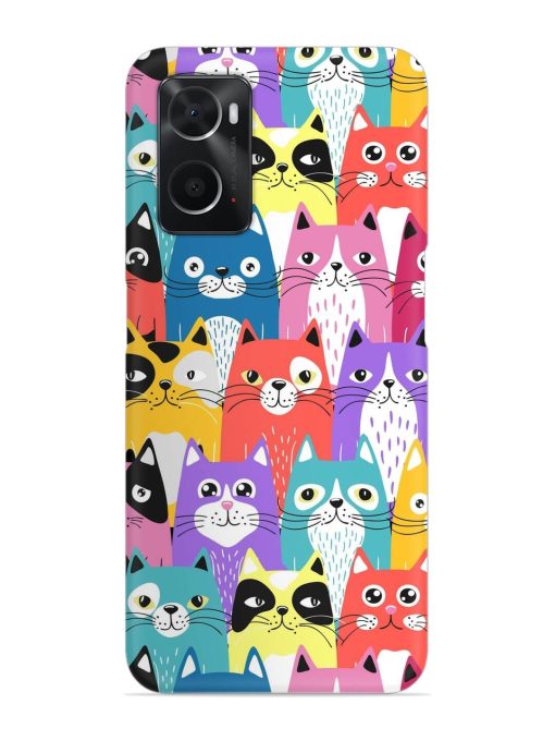 Funny Cartoon Cats Snap Case for Oppo A96